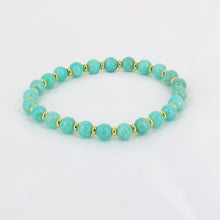 Charger l&#39;image dans la galerie, bracelet amazonite separateur dores
