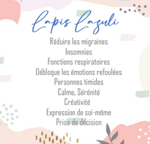 Charger l&#39;image dans la galerie, les vertus du lapis lazuli expression de soi meme creativite calme
